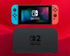 Original Nintendo Switch shown above Switch 2 dock