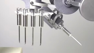 Automatic tool exchange system speeds up surgical times. (Source: Sony)