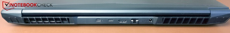 Back: MiniDP, USB-C 3.2 Gen 2, HDMI 2.1, LAN, power