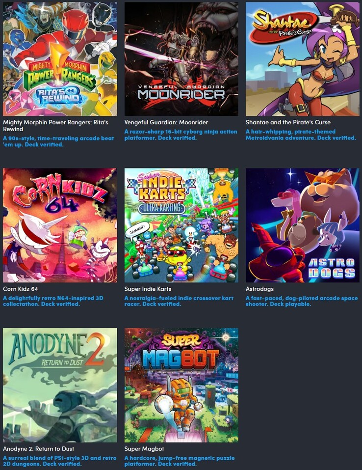 All the games included in the Cartridge Chaos collection