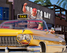 A screengrab from Crazy Taxi World Tour