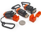 The KVM-GO is marketed as fitting on a keychain although the small size helps eliminate cable clutter (Image Source: Openterface via Crowdsupply)