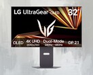 Front of 32-inch dual mode LG OLED gaming monitor shown