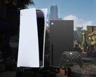 PS5 and Xbox consoles shown with Fable background (Image source: Xbox Gaming, Sony PlayStation with edits)