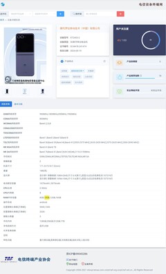 ...appears on TENAA with some slightly odd specs. (Source: TENAA)
