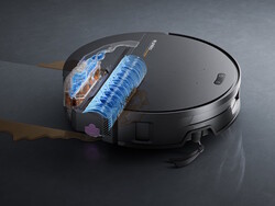 Eureka Z50 robotic vacuum with continuously-cleaned wet mop roll. (Image source: Eureka)