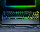 Razer Huntsman V3 Pro TKL 8KHz gaming keyboard shown on desktop (Image source: Razer)