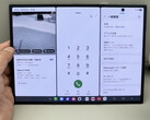 The Galaxy Z TriFold running three apps side-by-side. (Image source: Mobile phone researcher Yasuhiro Yamane)
