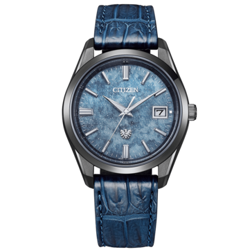 The Citizen 30th Anniversary Eco-Drive blue washi paper dial watch. (Image source: Citizen)