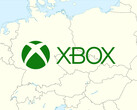 Central European map with Xbox logo (Image source: Microsoft Gaming, Wikimedia Commons: World Data Base II data with edits)