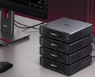 Up to Four Lenovo ThinkCentre X Ultra mini PCs can be clustered into a powerful AI server.