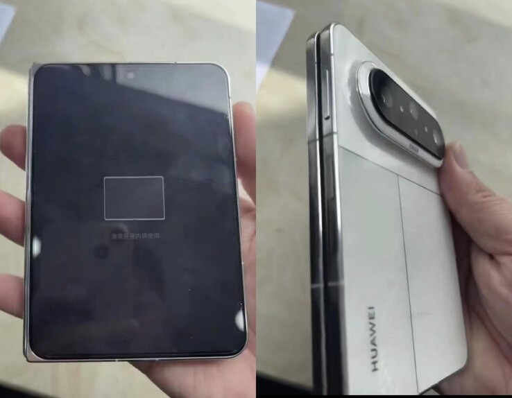 The Huawei Pura X Max in white.