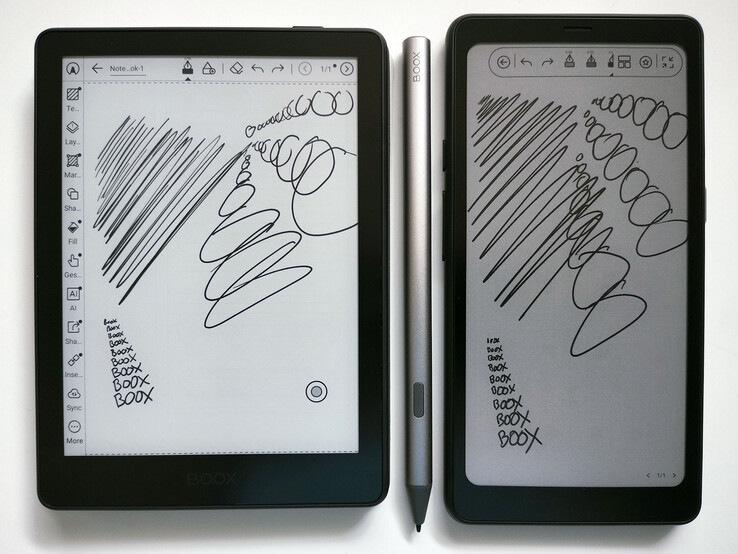Go 6 II (L), stylus, and Palma 2 Pro.
