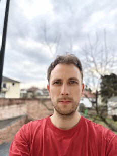 A selfie with the main camera