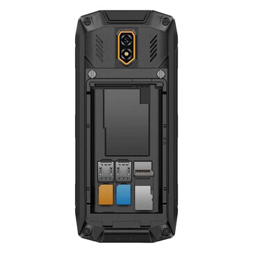 Three card slots are included, and the battery is removable