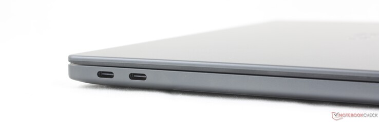 Left: 2x USB-C Thunderbolt 4 w/ DisplayPort 2.1 + Power Delivery