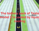 Tesla's 2170 cell cooling flows through the battery pack (image: Charles/X)