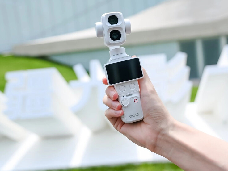DJI Osmo Pocket 4P in pearl white.
