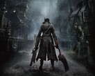 Official Bloodborne key art showing the Hunter standing in the streets of Yharnam