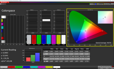 Color Space (True Tone deactivated, sRGB target color space)