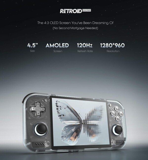 The Retroid Pocket Nova will have a 120Hz AMOLED display.