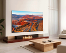 The TCL QM8L/C8L mounted on the wall.