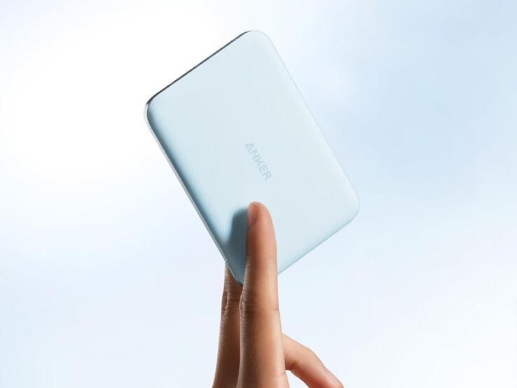 The Anker Nano Power Bank (5K, MagGo, Slim) in blue