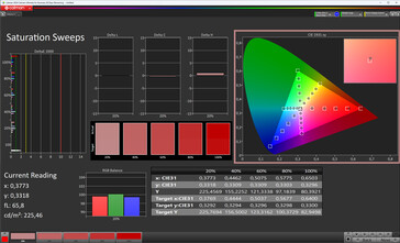 Saturation (color mode: normal, color temperature: standard, target color space: sRGB)