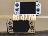 Anbernic will likely release the RG477M in the two colours shown before the end of the month. (Image source: Anbernic)