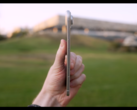 An "iPhone 17 Air" dummy. (Image source: AppleTrack via YouTube)
