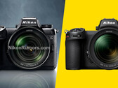 The Nikon Z6 III features slightly different design language compared to Nikon's current-gen full-frame hybrid camera. (Image source: Nikon / Nikon Rumors - edited)