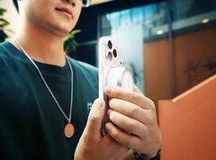 The Godox A2 xenon flash attaches magnetically to Qi2 and MagSafe smartphones.