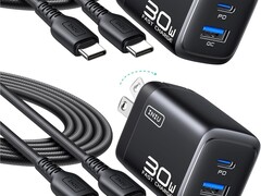 INIU 30 W fast charger for Android iPhone and MacBook Air.