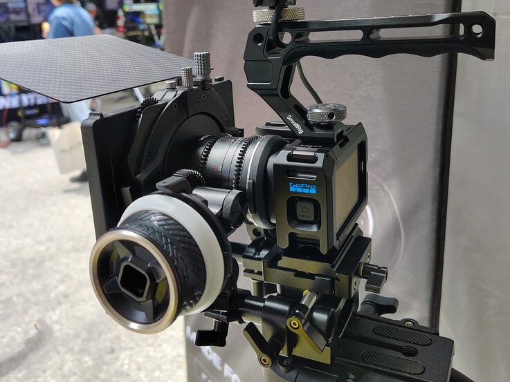 GoPro Mission 1 Pro ILS kitted for filming.