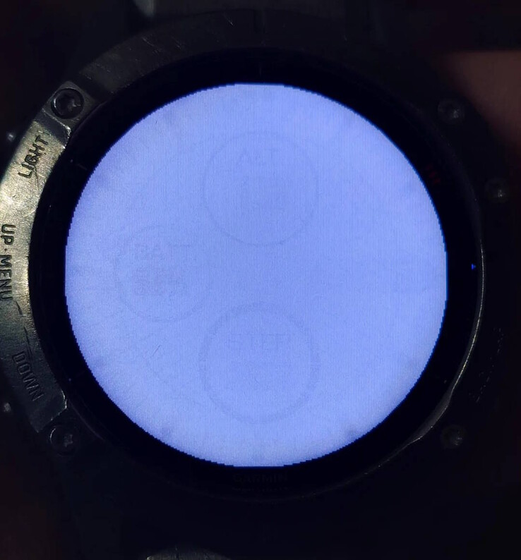 The Garmin Fenix 6 Pro's MiP display with apparent burn-in (Image source: Johnno74, Reddit)
