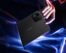 The Win Tablet features an 8.4-inch display. Pictured: a promo picture showcasing the compact design of the device.