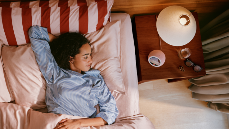 Amazon Echo Time on the nightstand