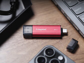 Kingston's Dual Portable SSD starts at $97. Pictured: a promo picture of the storage drive. (Image source: Kingston)