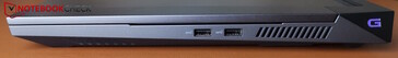 Dell G16 ports on the right side. (Source: Notebeookcheck)