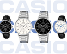 From left to right, pictured: Casio MTP-VT06L-1B, MTP-VT06D-7B, MTP-VT06D-1B, and MTP-VT06L-7B.