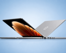 HP OmniBook 3 16 laptop shown in a slim side-by-side design with the display and lid open