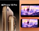 Concept image of iPhone 18 Pro (left) and 3D printed iPhone Fold dummy (right). (Image source: @ld_vova and Ben Geskin, edited)