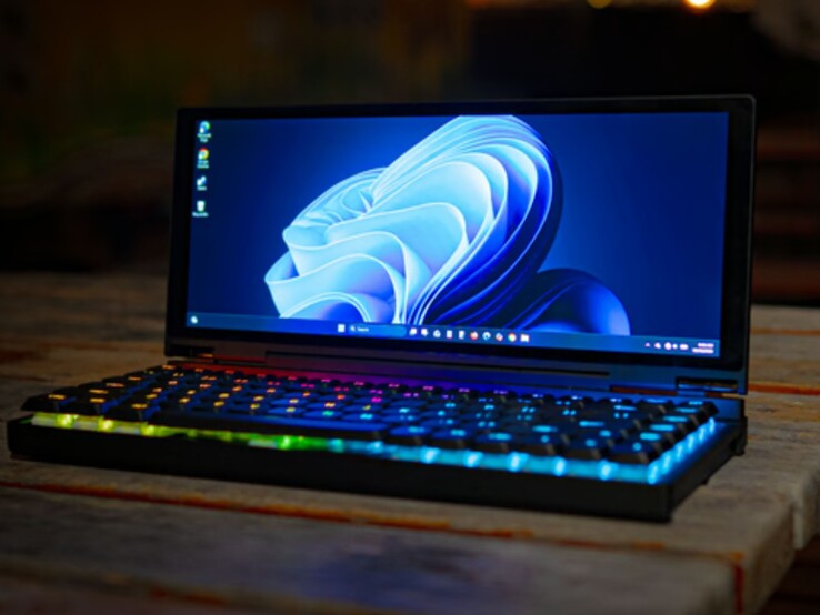 Meet Keebmon: the all-in-one device that combines a mechanical keyboard, ultra-wide touchscreen monitor, and a full PC into a super portable form factor.