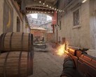 An AK-47 being fired in Counter Strike 2.