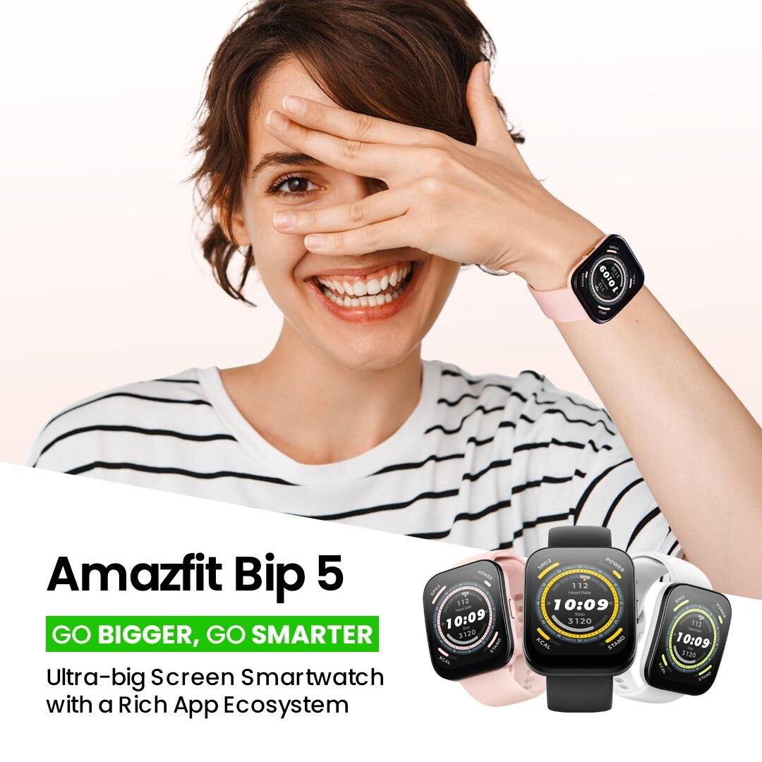 Amazfit Bip 5: New smartwatch launches for under US$100 with 1.91-inch display and 10 days of battery life - NotebookCheck.net News