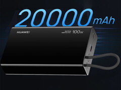 The SuperCharge power bank has a 20,000mAh rated capcity. Pictured: a promo picture showing its front side.