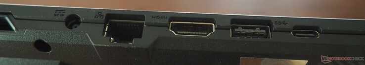Left side: Power, RJ45-LAN, HDMI 2.1, USB-A 3.2 Gen1, USB-C 3.2 Gen1 (incl. DP 1.4 & PD 3.0)