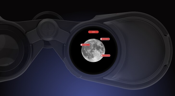 A representation of the Envision's AR overlay (Image source: Unistellar)