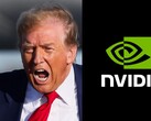 President Donald Trump and Nvidia (Image source: Brendan McDermid, Reuters, and Nvidia; edited)