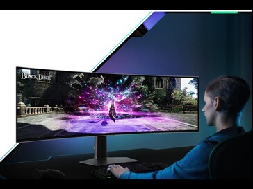 Samsung Odyssey G9 G93SC OLED monitor gaming usage (Image source: Samsung)